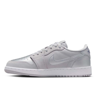 Air Jordan 1 Low OG Kids Shoes ''Metallic Silver'' (GS)